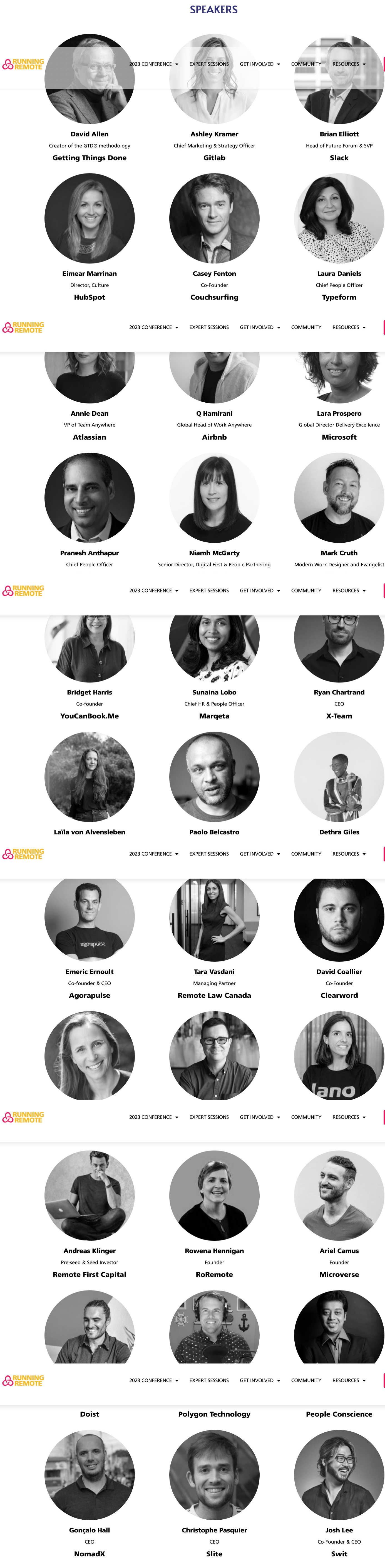 Running Remote Conference 2023 speakers