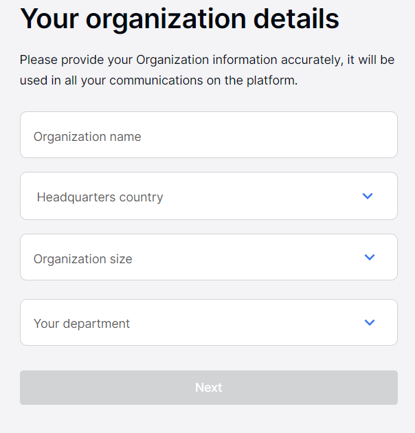 create your company's Deel account