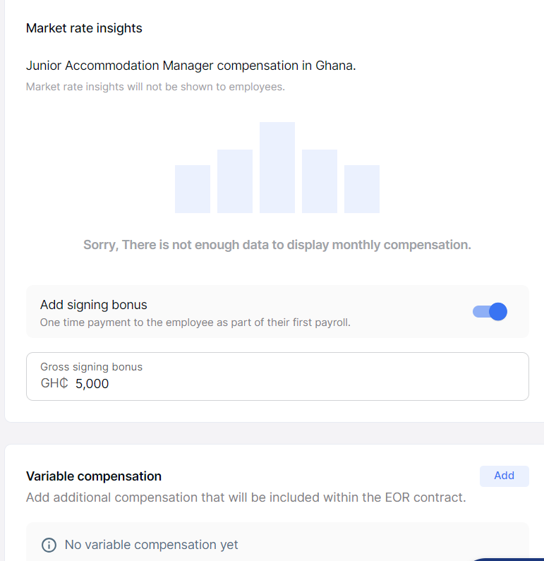 compensation data on Deel